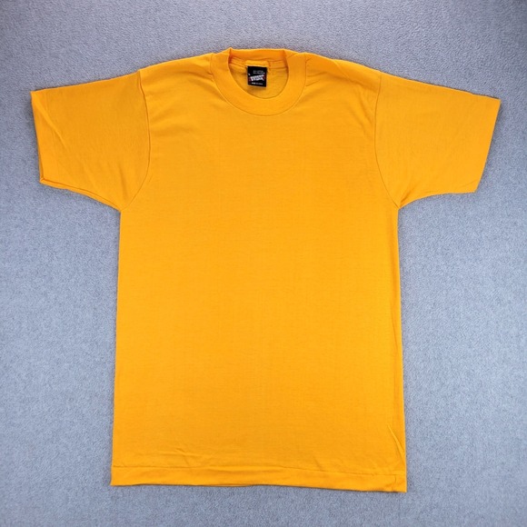 Screen Stars Other - Screen Stars T-Shirt Mens Large Yellow Vintage Single Stitch Blank Made in USA